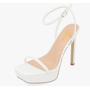 New Elegant White High Heel Sandals